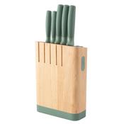 BergHOFF 6-Piece Knife Block Set with Built-in Sharpener - Forest Green image