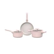 BergHOFF 5-Piece Balance Cookware Set Mauve Pink – Ceramic Non-Stick image