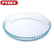 Pyrex Classic Glass Quiche &amp;amp; Flan Dish 27cm (270mm) | Non-Porous Round Pie Baker with Fluted Edge 813B000/6146 image