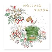 Aware Irish Charity Christmas Cards Pack of 10 -  Postbox and Robin AWE135788 image