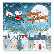Aware Irish Charity Christmas Cards Pack of 10 - Santa and Sleigh AWE135801 image