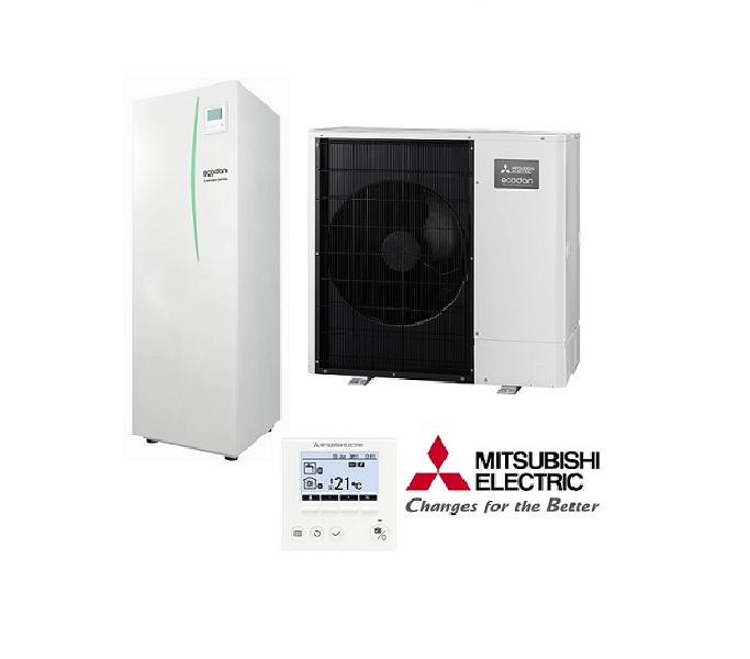 Mitsubishi Kw Ecodan Monobloc Heat Pump C/W 200 Litre Packaged