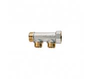 455 3/4'' Nickle Brass Modular Manifold. 2 Outlets Male image