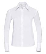 Russell Collection Ladies Long Sleeve Ultimate Non-Iron Shirt - XS/8 / White