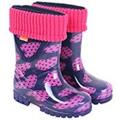 Demar Stormer Lux Print Childrens Wellies Dothearts - eu-20-21-uk-child-4-4-5
