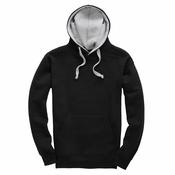 Cottonridge Premium Contrast Unisex Hoodie - black-grey / 2xl-20-22 image