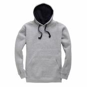 Cottonridge Premium Contrast Unisex Hoodie - grey-navy / 2xl-20-22