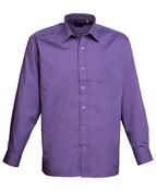 Premier Men's Long Sleeve Poplin Shirt - lilac / 16-60