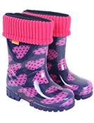 Demar Stormer Lux Print Childrens Wellies Dothearts - eu-28-29-uk-child-10-10-5