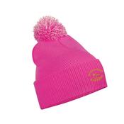 North Kerry Harriers Unisex Snowstar Bobble Beanie - heather-pink / Yes