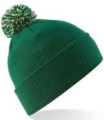 North Kerry Harriers Unisex Snowstar Bobble Beanie - bottle-green-43 / No image