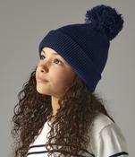 Beechfield Kids Reflective Bobble Beanie - French Navy image