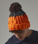 Beechfield Apres Beanie - Orange/Graphite Grey image