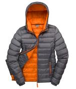 Result Urban Ladies Snow Bird Padded Jacket - Grey/Orange / SMALL image
