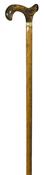 GENTS BROWN HARDWOOD DERBY, FILIGREE COLLAR (Code: 1727