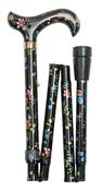 FOLDING STICK ELITE DERBY, BLACK FLORAL (Code: 5003F) image
