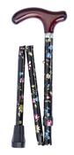 Classic Canes Folding Ultra Petite Black Floral 4672A