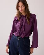 Shiny Top with Ruffles