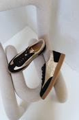 Nara Black &amp; Gold Retro Sneakers