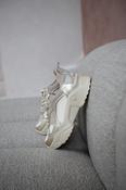 Freja Beige &amp; Gold Chunky Sneakers