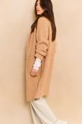 Long Sleeve Top with Woven Hem and Cuff Detail image