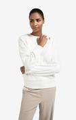 Knitted Sweater with Deep V-neck and Layered Top image