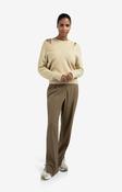 Knitted Sweater with Deep V-neck and Layered Top image