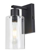Miu - Black Wall Lamp with Clear Glass image