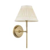 Endon 103354 Rennes - Antique Brass Wall Lamp with Ivory Shade