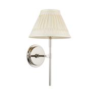 Endon 103357 Rennes - Bright Nickel Wall Lamp with Ivory Shade image