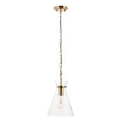 Endon 112859 Harlow - Brushed Aged Brass Pendant image