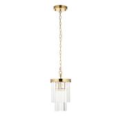 Conaston - Brushed Aged Brass Pendant with Crystal image