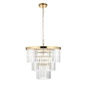 Conaston - Brushed Aged Brass 7 Light Chandelier with Crystal image
