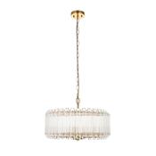 Valentina - Brushed Aged Brass 5 Light Pendant with Clear Glass Rods image