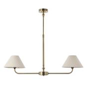 Endon 117835 Lille - Antique Brass 2 Light over Island Fitting