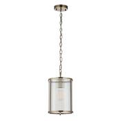 Ridgeton - Antique Brass Pendant with Ribbed Glass image