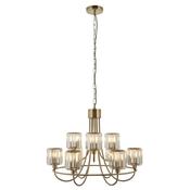 Endon 118934 Berenice - Antique Brass 9 Light Centre Fitting image