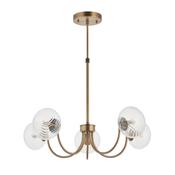 Endon 119210 Hague - Warm Antique Brass 5 Light Centre Fitting image