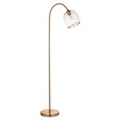 Ashcroft - Brushed Aged Brass Floor Lamp with Clear Glass image