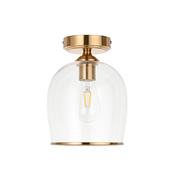 Ashcroft - Brushed Aged Brass Ceiling Lamp with Clear Glass image