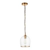 Ashcroft - Brushed Aged Brass Pendant with Clear Glass image