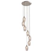 Marinella - Bright Nickel 7 Light Cluster Pendant with Clear Glass image