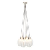 Marinella - Bright Nickel 7 Light Cluster Pendant with Clear Glass image