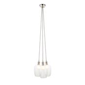 Marinella - Bright Nickel 3 Light Cluster Pendant with Clear Glass image