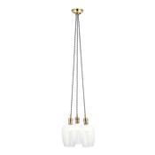 Marinella - Antique Brass 3 Light Cluster Pendant with Clear Glass image