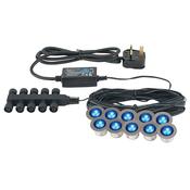 Saxby-13890 Ikon - Set of 10 Blue Colour Decking Lights