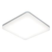 Saxby 54487 Noble - LED Slim Opal &amp; Silver Square Flush image