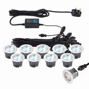 Saxby 76617 Ikon - Set of 10 Decking Lights ∅4.5 cm CCT