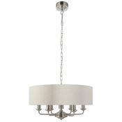 Endon 94357 Highclere - Brushed Chrome 6 Light Pendant image