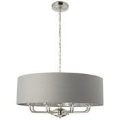 Endon 94415 Highclere - Bright Nickel 8 Light Pendant